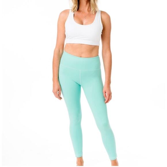 Zyia Active NWT Turquoise Metallic Plus Light & Tight Hi-Rise 7/8 Size 14-16 - Picture 1 of 11